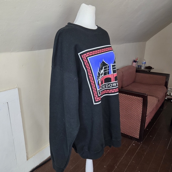 Vintage 1998 Baltimore Touchdown Stadium Sweatshirt Pro Player XL Black - Picture 5 of 11